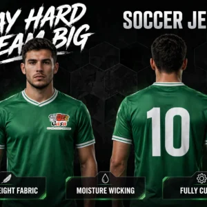 Custom Green Soccer Jersey — GASU custom team uniform